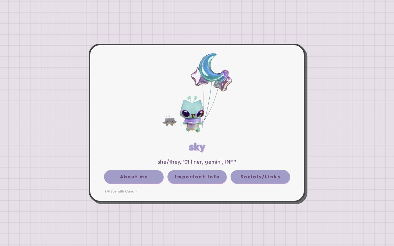 Carrd profile picture for @skyblue